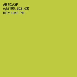 #BECA3F - Key Lime Pie Color Image